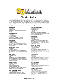 Cleaning Recipes