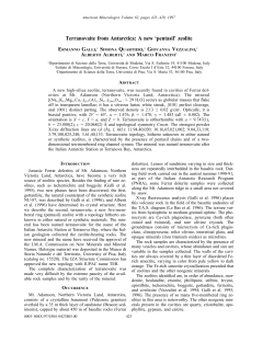 Terranovaite from Antarctica: A new `pentasil` zeolite