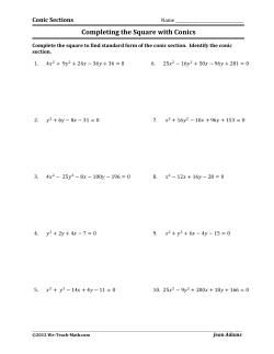 Completing the Square with Conics