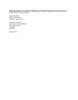 High-Resolution Permafrost Modeling in Denali National Park and