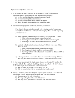 Application of Quadratic Functions