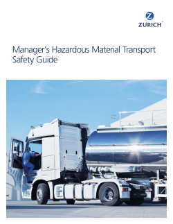 Manager`s Hazardous Material Transport Safety Guide
