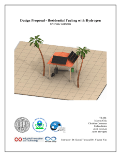 Design Proposal - Residential Fueling with Hydrogen