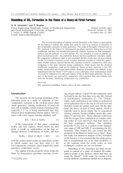 Modelling of SO3 Formation in the Flame of a Heavy-oil