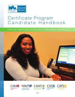 Certificate Program Candidate Handbook