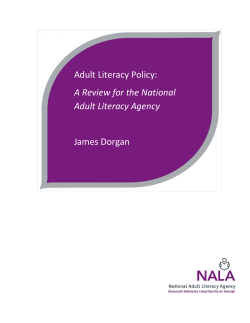 Adult Literacy Policy - National Adult Literacy Agency