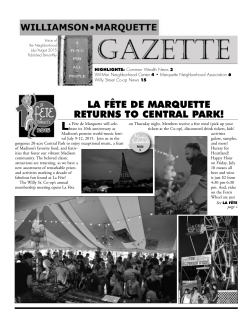 la f&ecirc;te de marquette returns to central park!