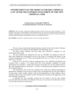 enforcement of the more favorable criminal law after the entering