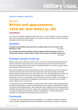 Britain and appeasement, 1919&ndash;40