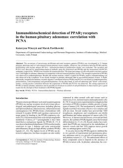 Immunohistochemical detection of PPAR&gamma; receptors in the human