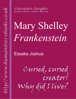 Mary Shelley: Frankenstein - Humanities