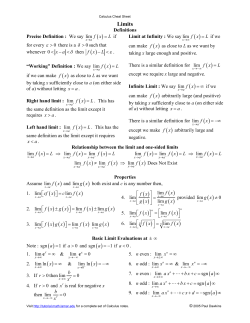 Limits - Pauls Online Math Notes