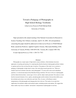 Toward a Pedagogy of Photographs in High School Biology Textbooks