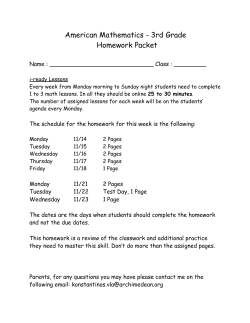 American Mathematics - 3rd Grade Homework Packet