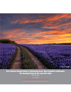 How Eminent Domain Abuse is Destroying Texas` Most Valuable