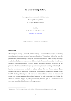 Reconstituting NATO - From Collective Defence to International
