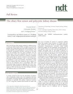 Full Review The ciliary flow sensor and polycystic