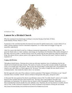 Lament for a Divided Church