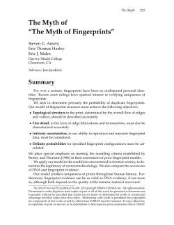 The Myth of &ldquo;The Myth of Fingerprints&rdquo;