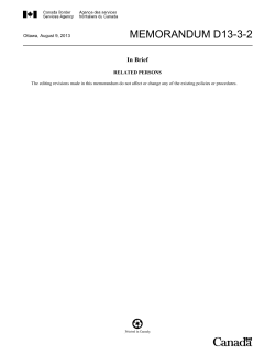 Memorandum D13-3-2, Related Persons