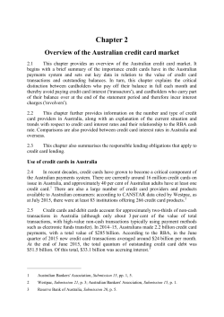 Interest rates and informed choice in the Australian credit card market