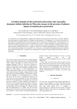 Avirulent mutants of Macrophomina phaseolina and Aspergillus