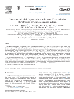 Strontium and cobalt doped-lanthanum chromite_ Characterisation
