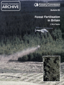 Forestry Commission Bulletin: Forest fertilisation in Britain