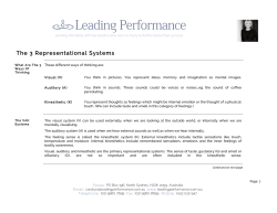 4.3 Representational Systems