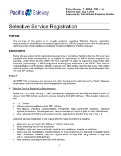 Selective Service Registration