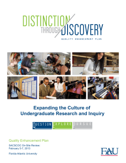 Quality Enhancement Plan - Florida Atlantic University