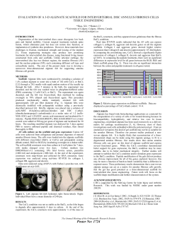 evaluation of a 3-d alginate scaffold for intervertebral disc annulus