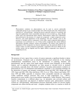 Photocatalytic Oxidation of Gas-Phase Compounds in Confined Areas