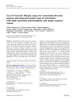 Use of VeraCode 384-plex assays for watermelon diversity analysis