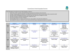 Concord Junior School Geography Overview