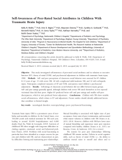Self-Awareness of Peer-Rated Social Attributes in Children With