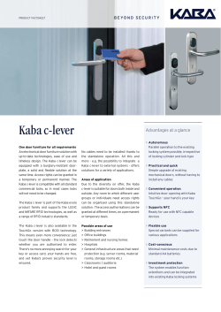 Fact sheet Kaba evolo - Kaba c