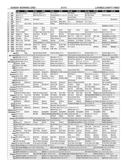 SUNDAY MORNING GRID 3/1/15 LATIMES.COM/TV TIMES