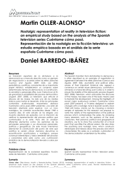 Martin OLLER-ALONSO* Daniel BARREDO-IB&Aacute;&Ntilde;EZ