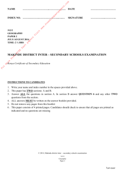 2014 KCSE Makindu Mock Geography P2