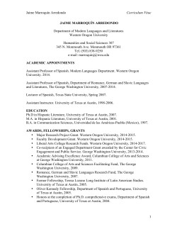 Curriculum Vitae - Western Oregon University