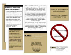 discrimination and harassment