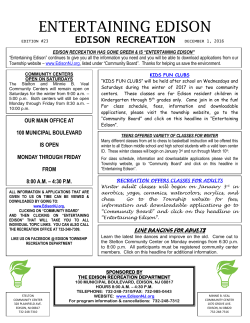entertaining edison - Township of Edison