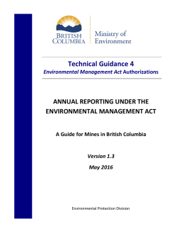 Technical Guidance 4 - Province of British Columbia