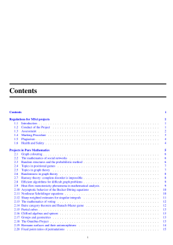 MSci Project Handbook - University of Birmingham