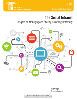 The Social Intranet : Insights on Managing and