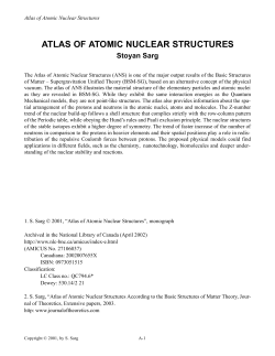 BSM-SG Atlas of Atomic nuclear Structures