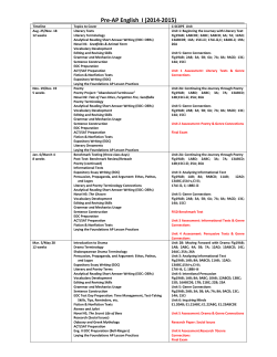 Pre-AP English I (2014