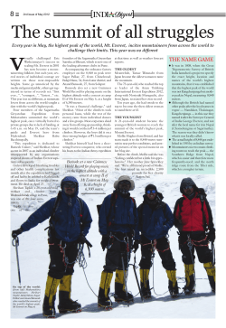 The summit of all struggles