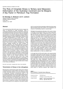 The Role of Intraplate Stress in Tertiary (and Mesozoic) Deformation
